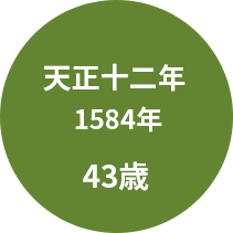 天正十二年 1584年 43歳